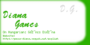 diana gancs business card